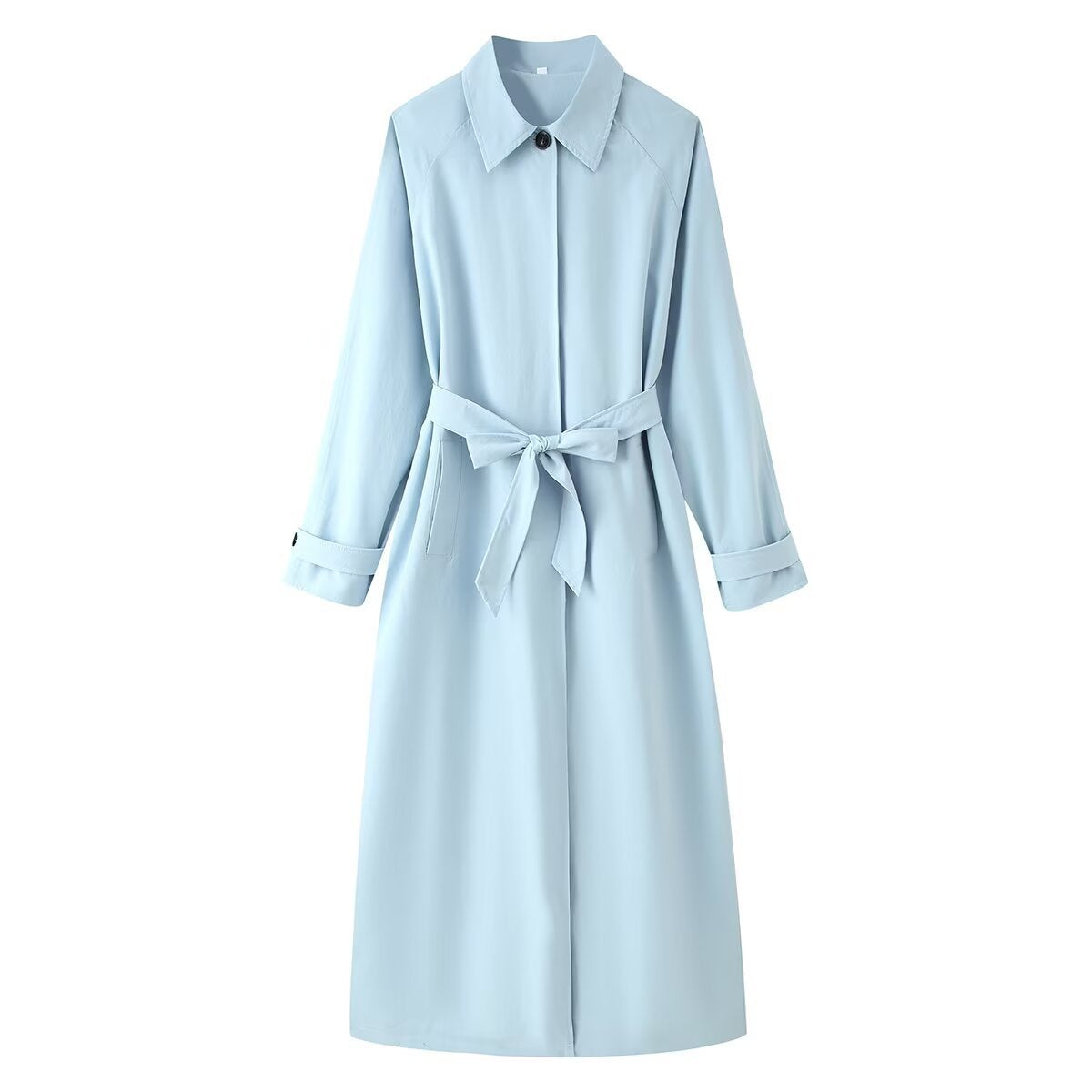 Button up waist windbreaker jacket for women
