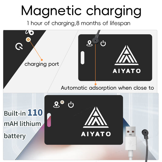 001. AIYATO anti-lost device ultra-thin card charging AirTag locator Love duck head Find My global positioning