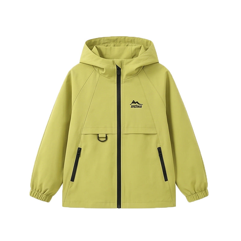 Stylish Boys Hooded Jacket Spring Autumn Windbreaker Coat