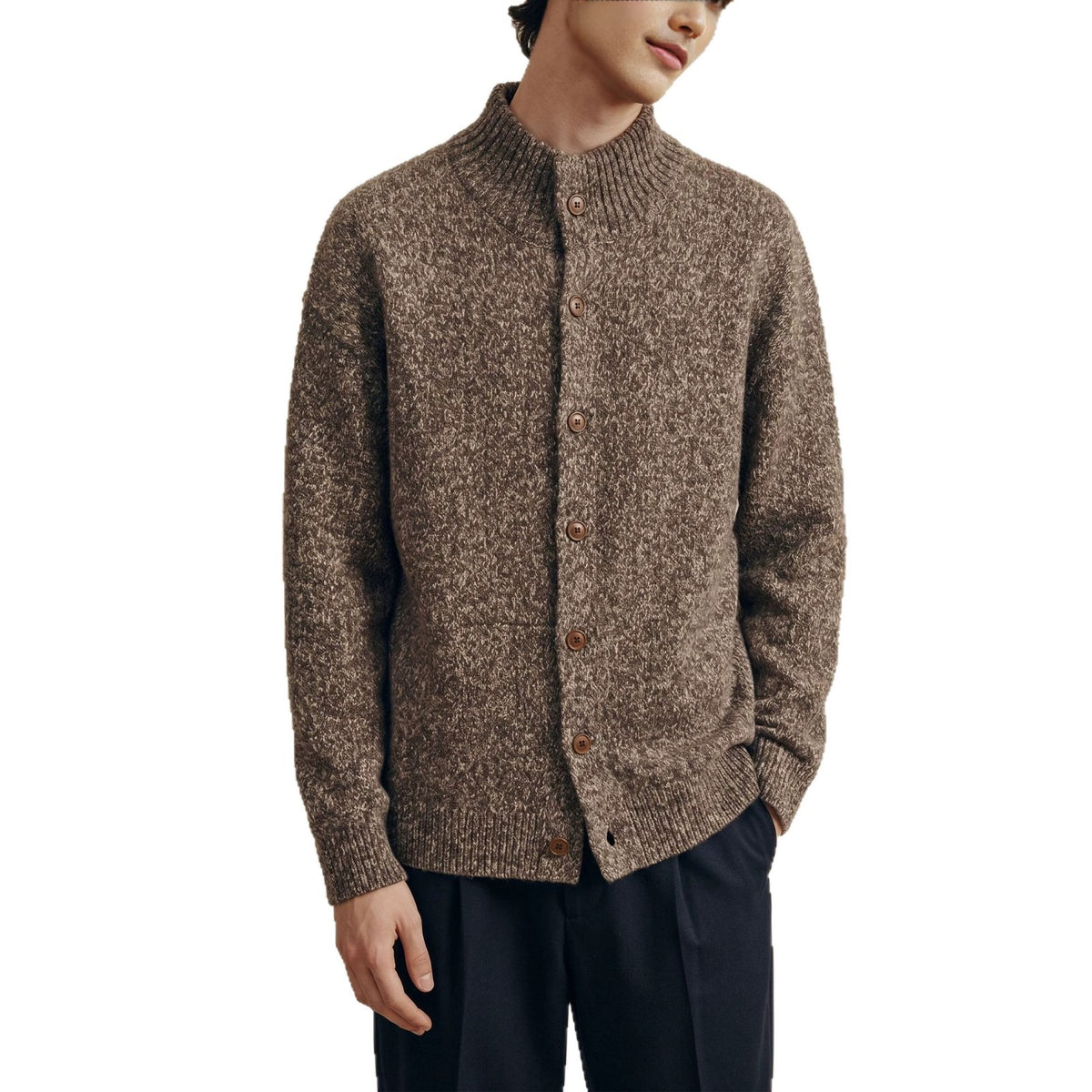 Stand up collar loose sweater
