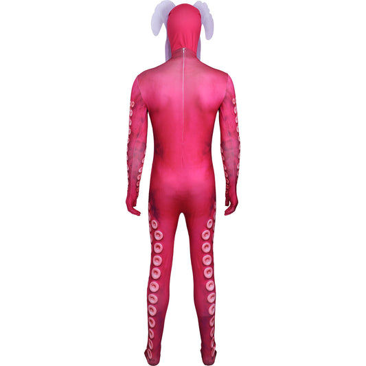 Minions Villain Octopus Cosplay Costume 3D Printed Tentacle Sea Monster Full Body Jumpsuit Halloween Costume