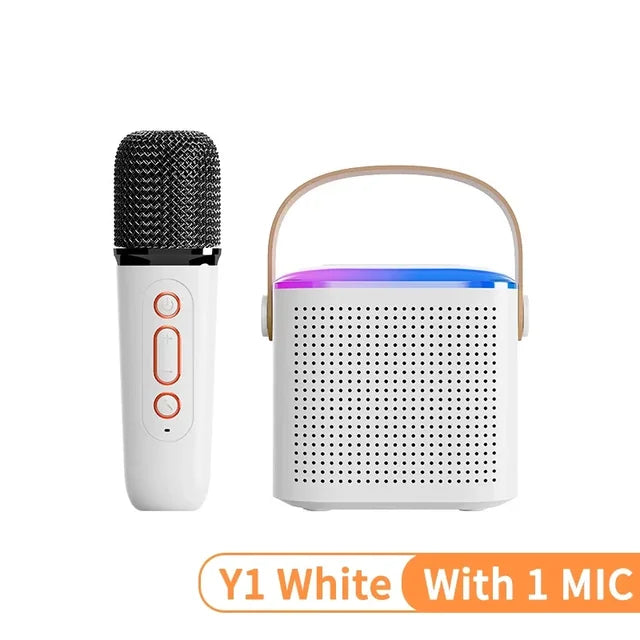 007. Y1 Portable and Mini Karaoke machine (Bluetooth speaker with Microphones)