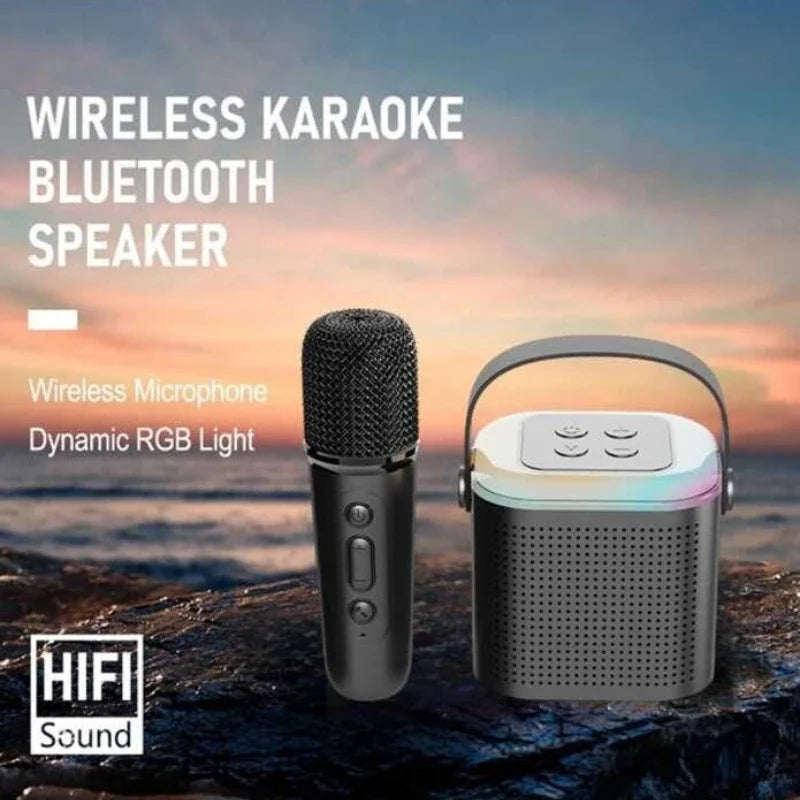 007. Y1 Portable and Mini Karaoke machine (Bluetooth speaker with Microphones)
