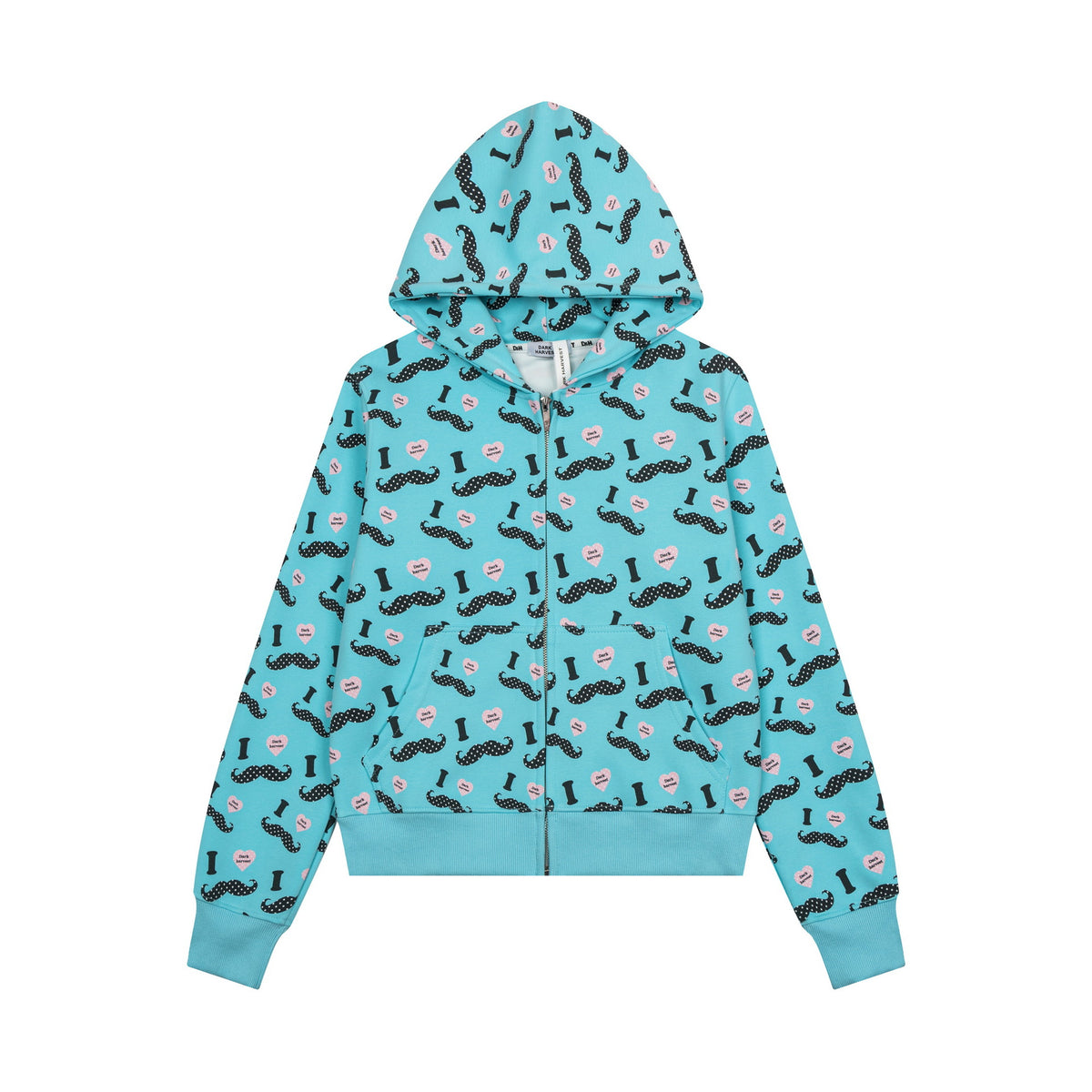 Women's Zip-Up Hoodie Drop Shoulder All-Over Fun Print Sweatshirt Jacket Casual Outerwear