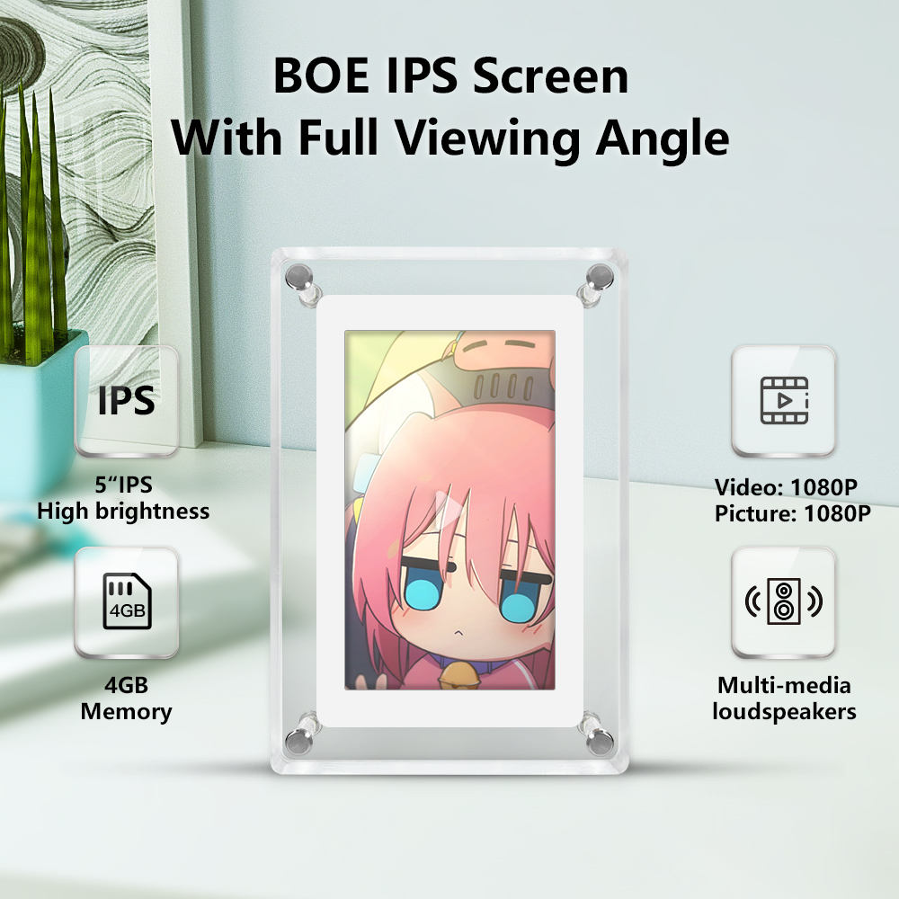 002. 5 inch HD 1080p Digital Photo Frame Advertising Machine Video Picture Player Picture Display Publicity Player