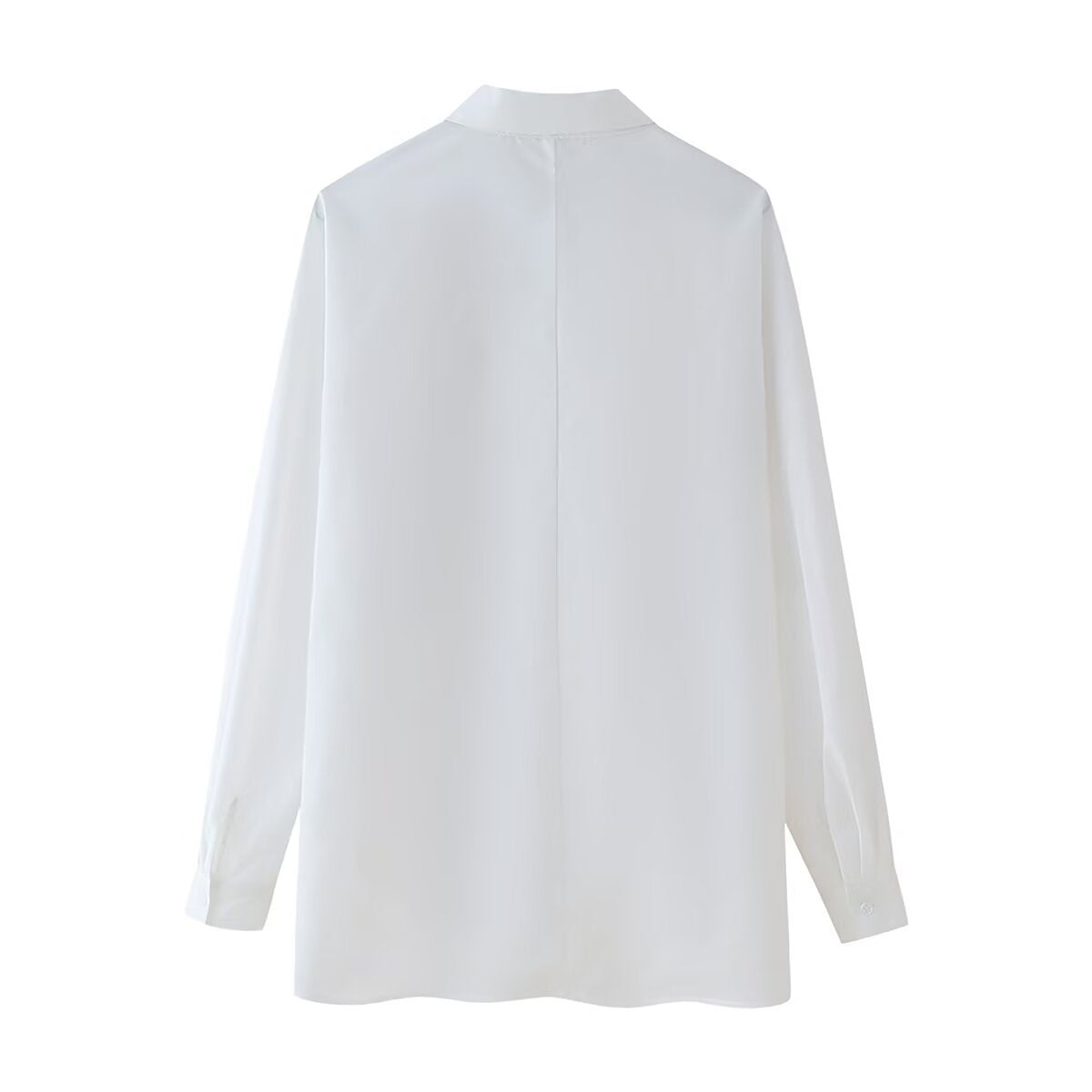 Bead embroidered long sleeved lapel shirt