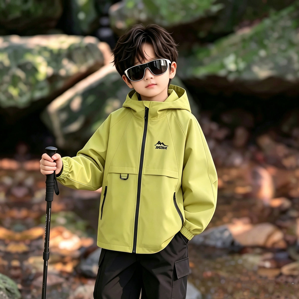 Stylish Boys Hooded Jacket Spring Autumn Windbreaker Coat