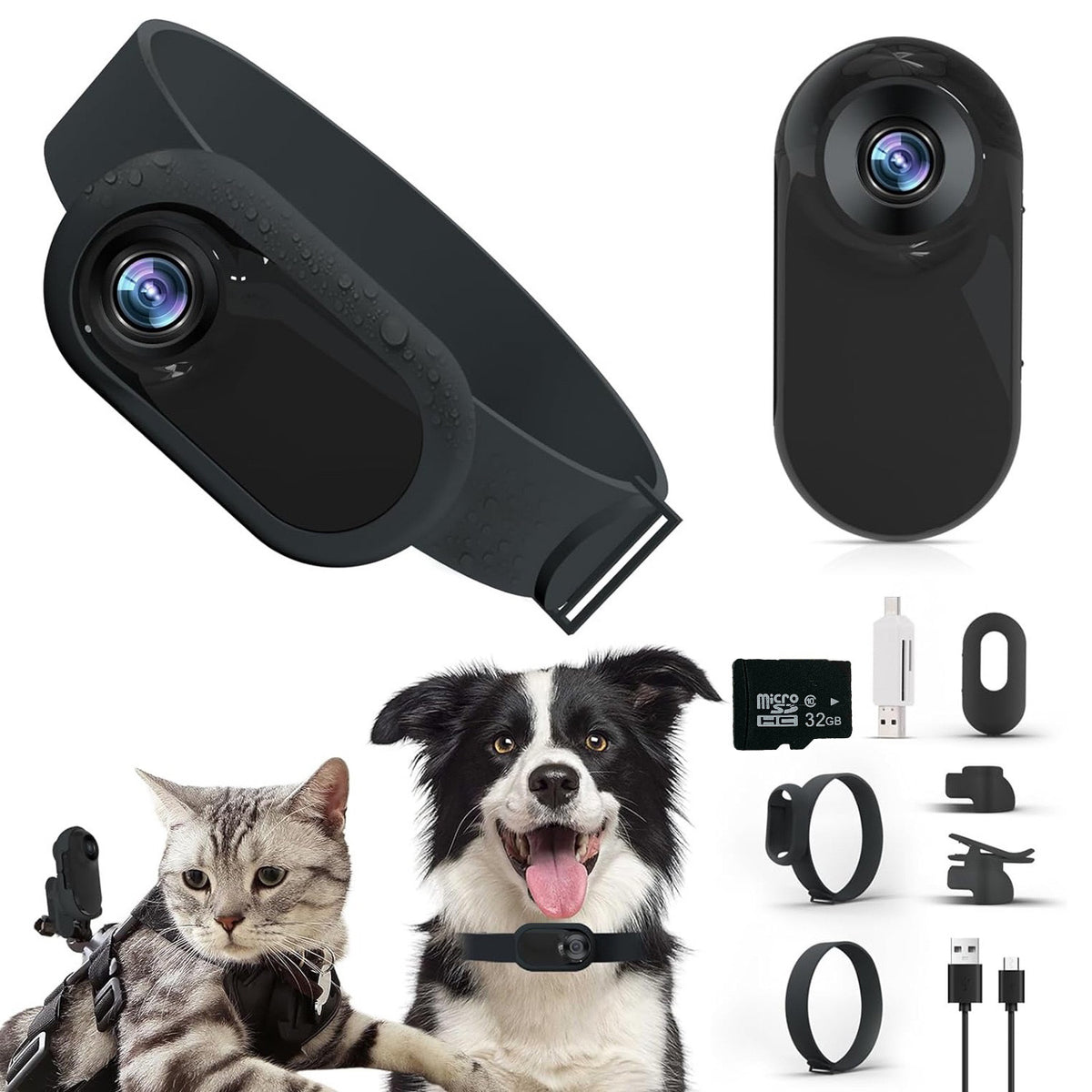 003. Portable Camera Magnetic Collar Clip Thumb Sports Camera HD Outdoor Pet Camera Portable Cycling Recorder