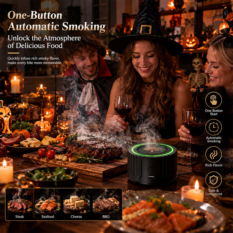 Upgraded Electric Smoker Infuser – Whiskey & Cocktail Smoking Kit, Tabletop Drink Smoke Diffuser, Bartender Tool