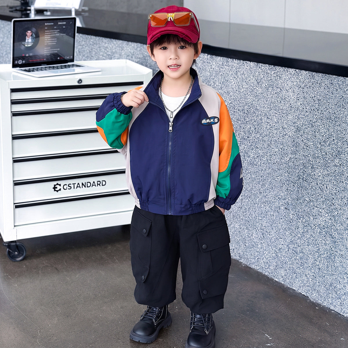 Boys Spring Autumn Cool Stylish Loose Fit Jacket