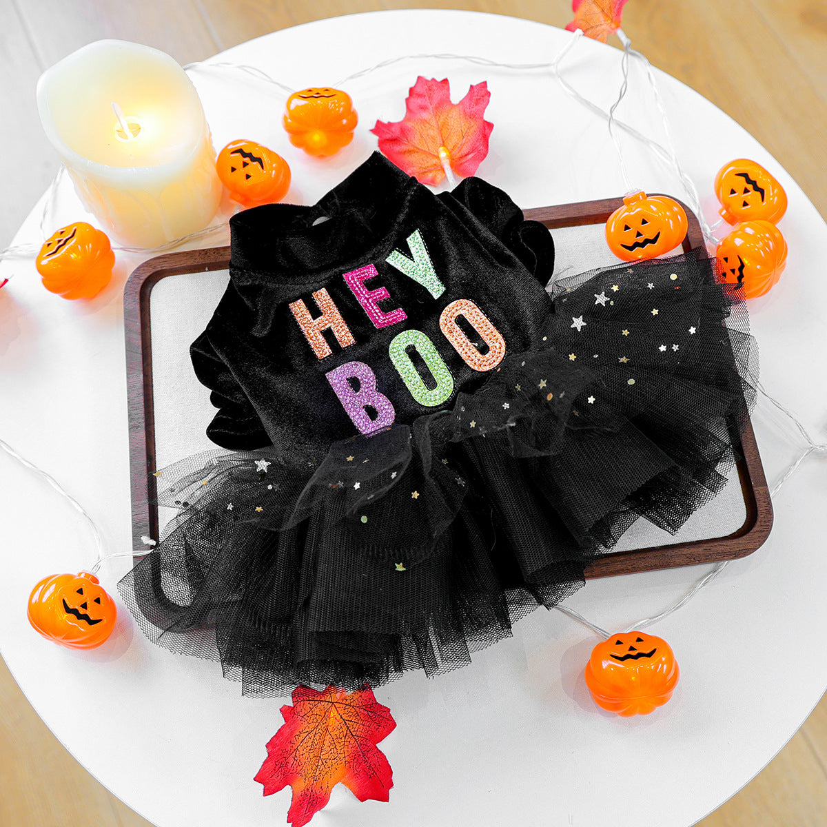 Halloween Pet Dog Cat Dress Quirky Pumpkin Wedding Costume Outfit