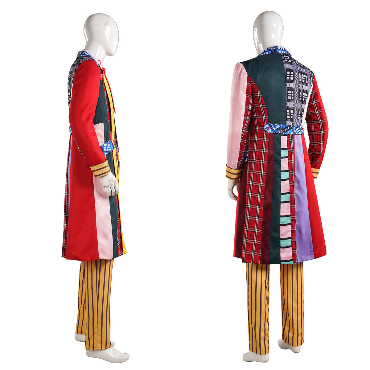 Doctor Who Costume Colin Baker Cosplay Coat Halloween Costume Role Play Outfit