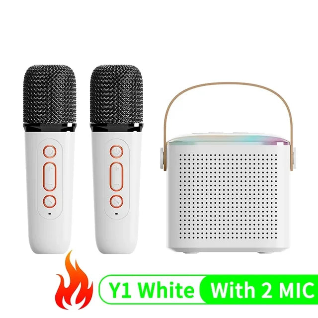 007. Y1 Portable and Mini Karaoke machine (Bluetooth speaker with Microphones)