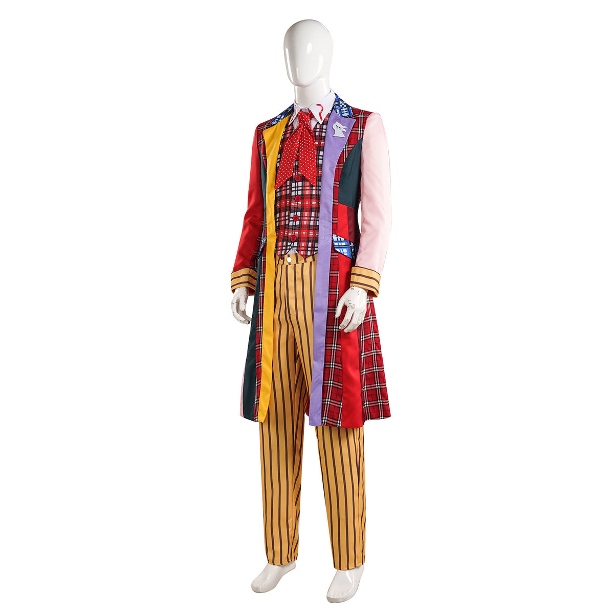Doctor Who Costume Colin Baker Cosplay Coat Halloween Costume Role Play Outfit