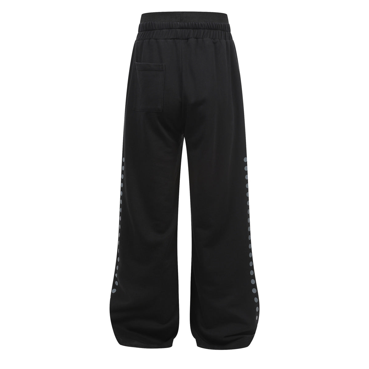 Wash Ripped Wide Leg Sweatpants Badge Polka Dot Print Unisex Loose Straight Long Pants