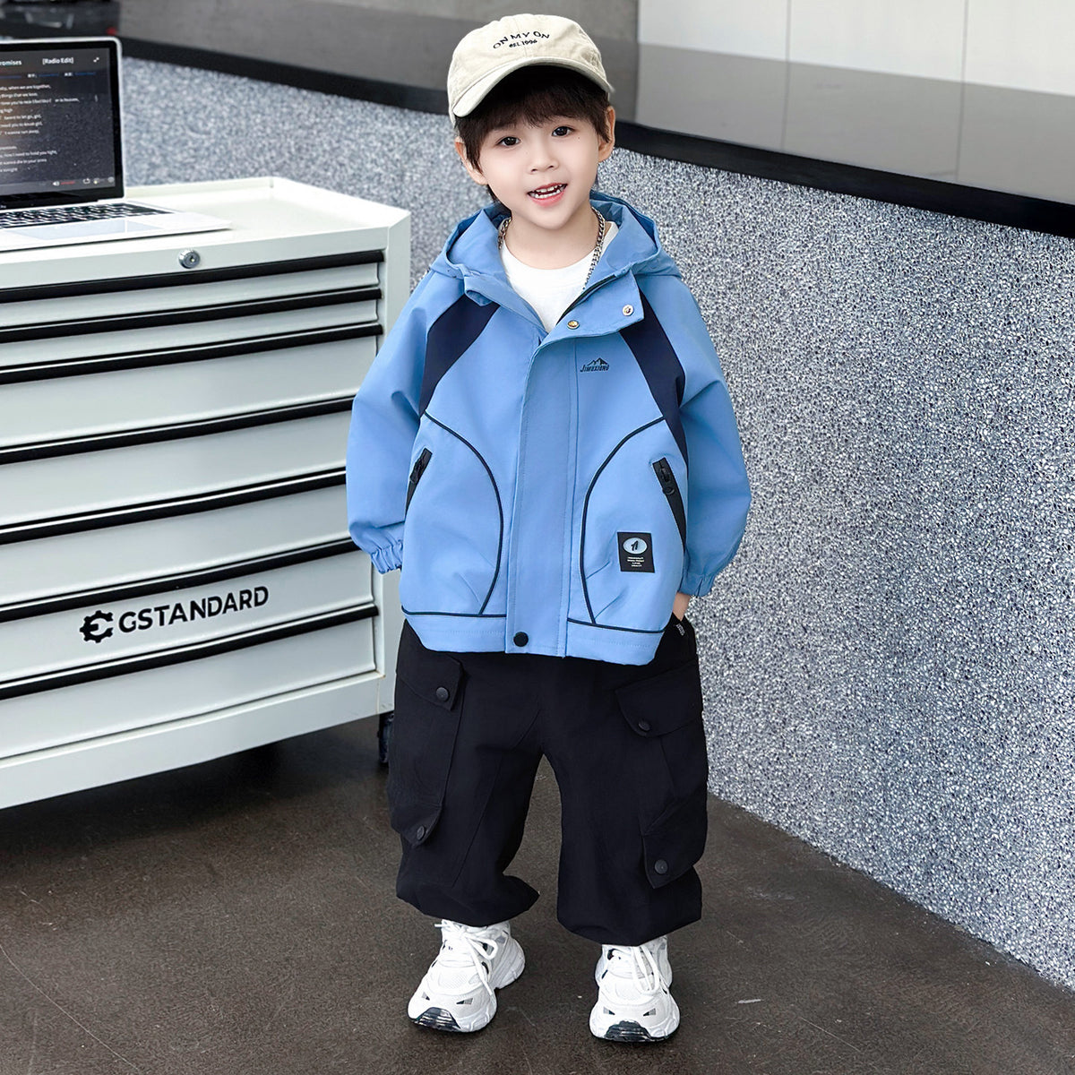 Boys  Casual Outdoor Windbreaker Jacket