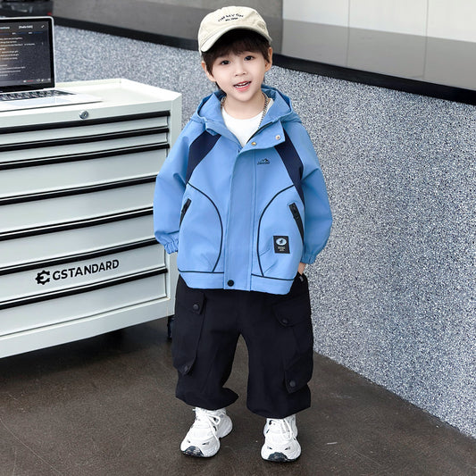 Boys  Casual Outdoor Windbreaker Jacket