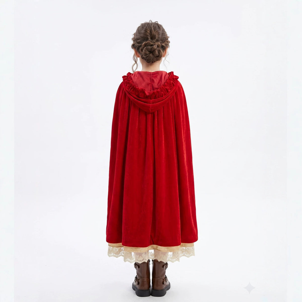 Halloween Cosplay Costume Cloak Cape Little Red Riding Hood Role Play Children's Long Dress Performance Clothing