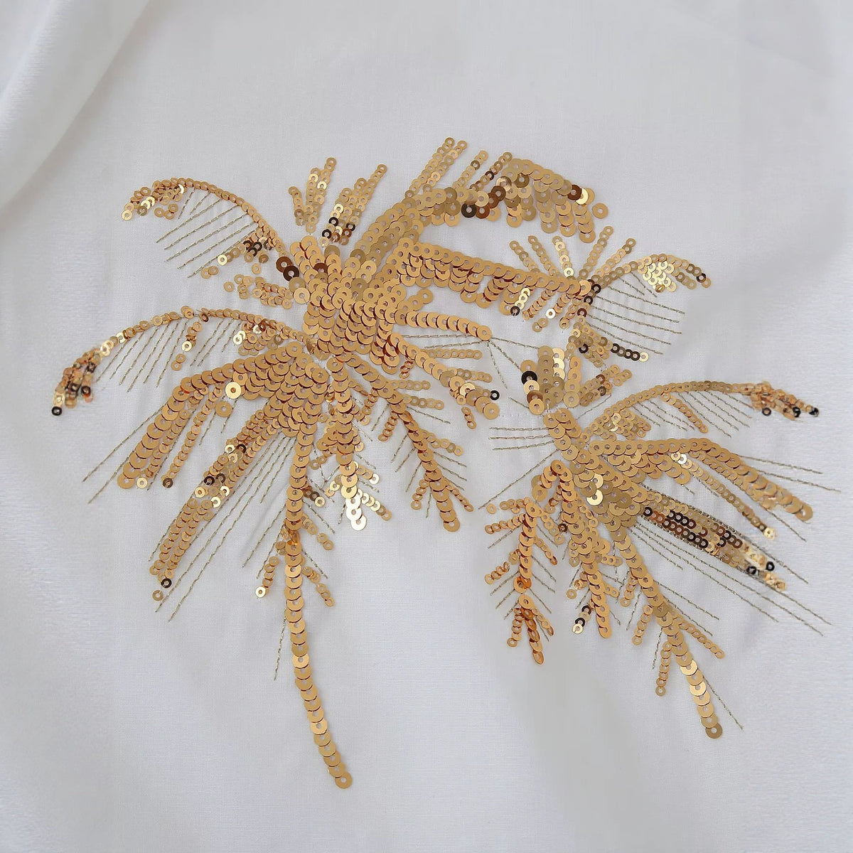 Bead embroidered long sleeved lapel shirt