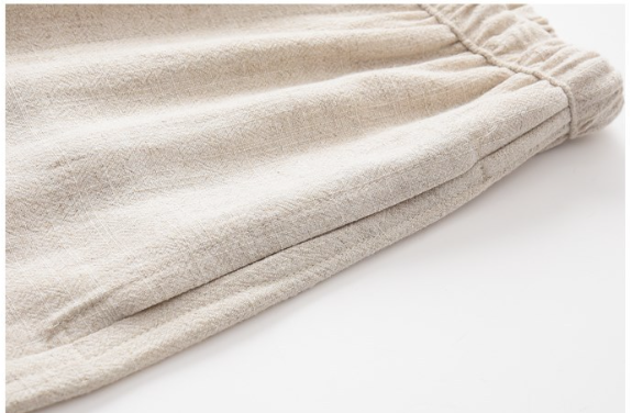 Cotton and linen men's Chinese wind long pants spring and summer Chinese linen casual pants