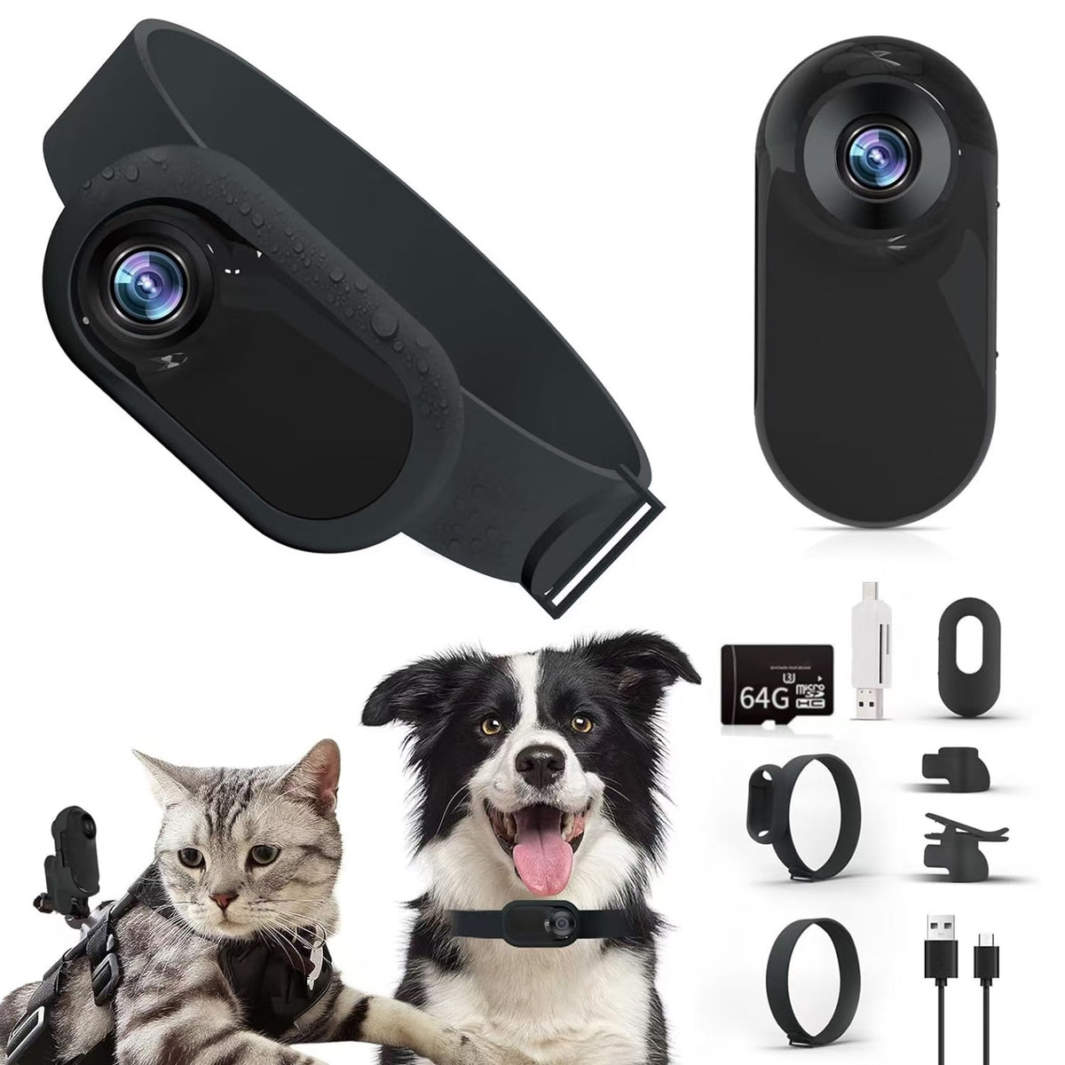 003. Portable Camera Magnetic Collar Clip Thumb Sports Camera HD Outdoor Pet Camera Portable Cycling Recorder