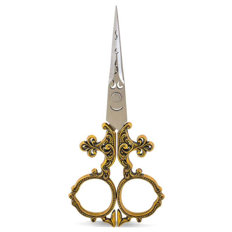 European Victorian Carved Scissors – Retro Embroidery Thread Snips, Cross Stitch Scissors, Tea Ceremony Tailoring Shears