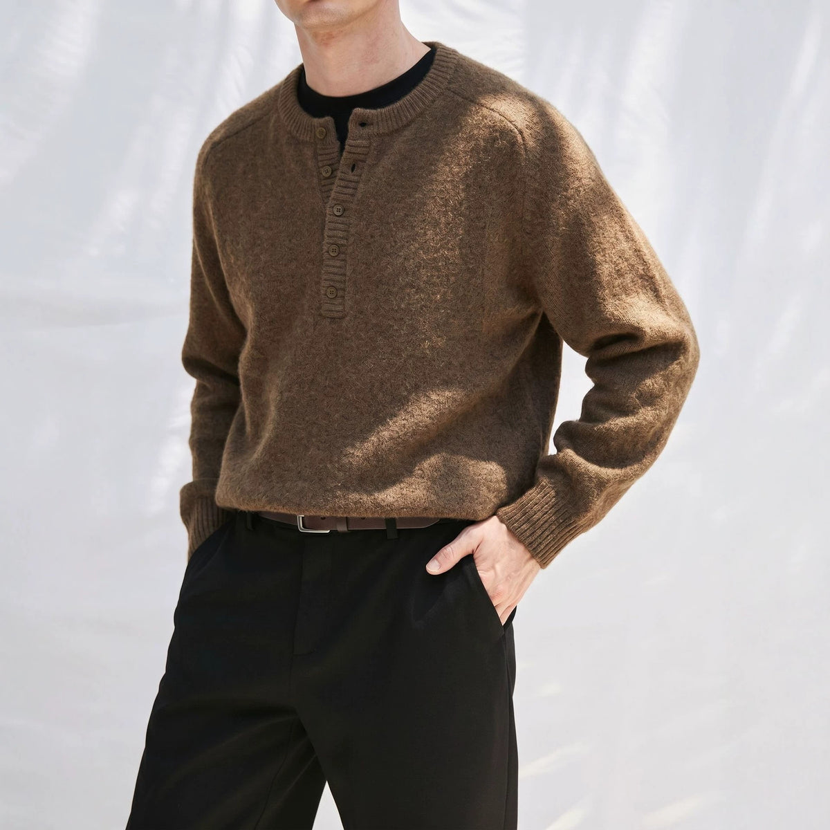 Round neck loose sweater