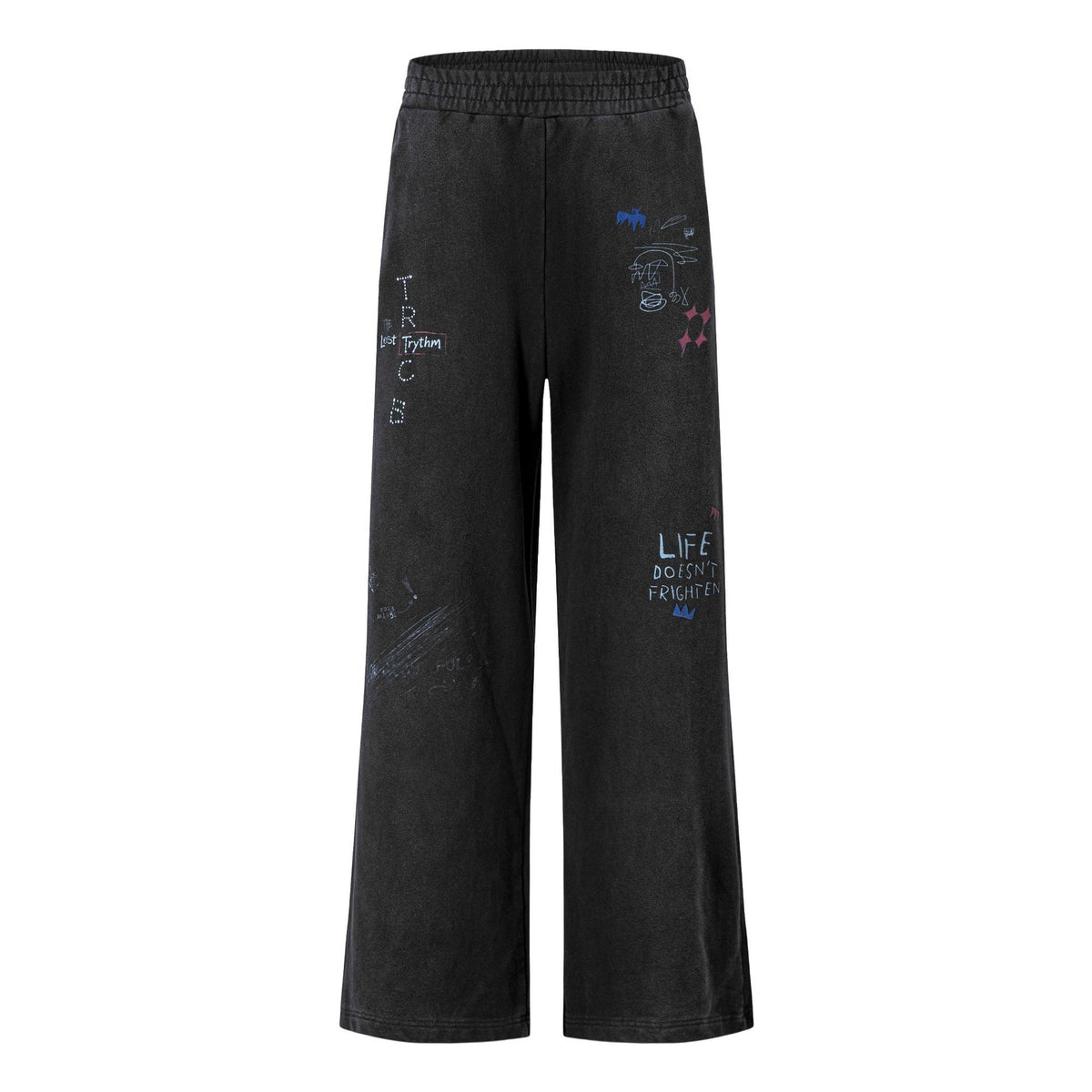 Wide Leg Elastic Drawstring Sweatpants