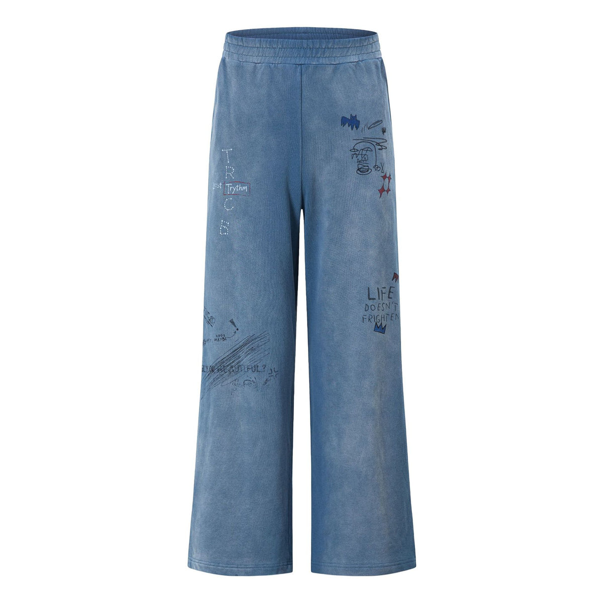 Wide Leg Elastic Drawstring Sweatpants