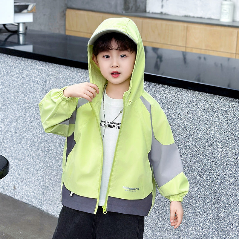 Boys' Windproof Windbreaker Jacket - Stylish Spring Autumn Outerwear