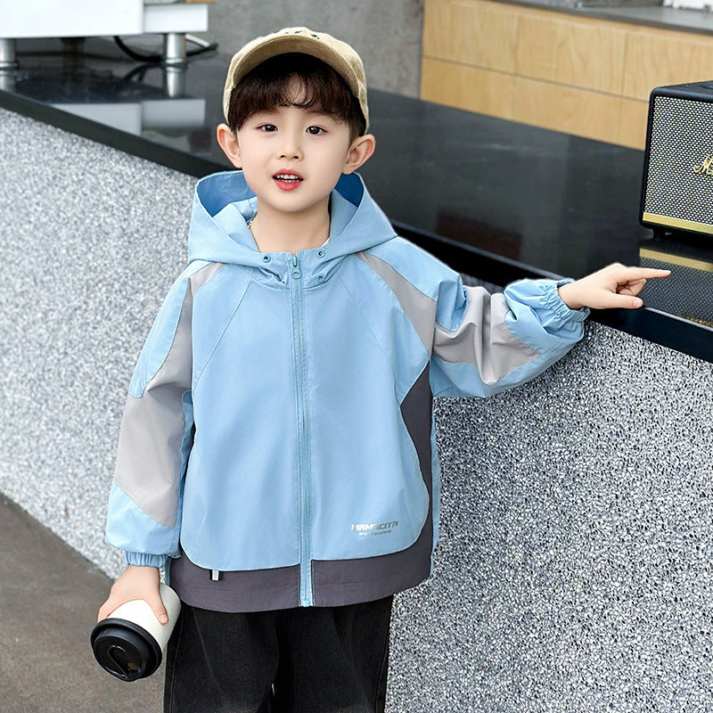 Boys' Windproof Windbreaker Jacket - Stylish Spring Autumn Outerwear