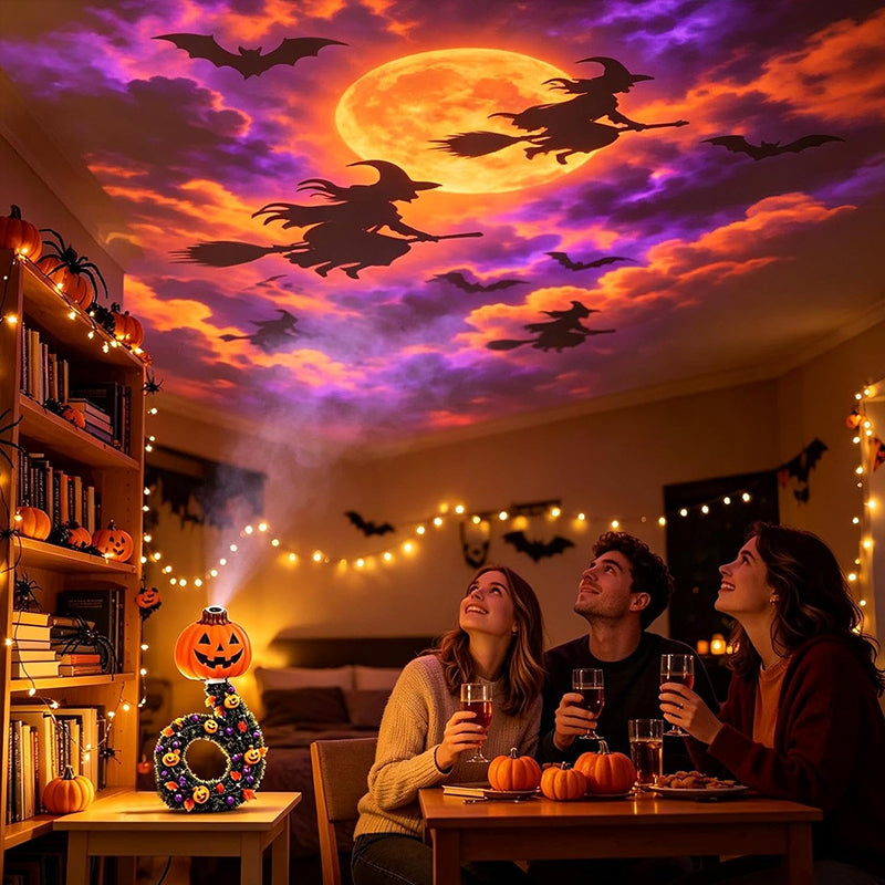 Christmas Projector Light – USB Powered Holiday Night Light with 6+ Patterns, Flexible Tree Lamp for Bedroom & Ceiling Decor