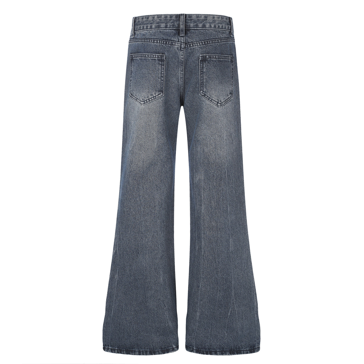 Distressed Wash Rhinestone High Waist Micro Flare Jeans for Women