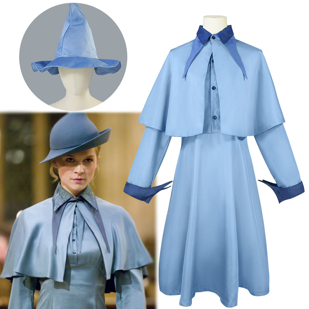 Fleur Delacour Cosplay Costume Halloween Beauxbatons Academy Uniform Cosplay Outfit