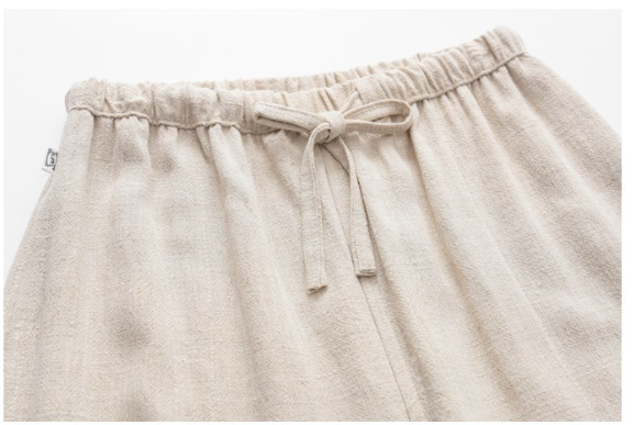 Cotton and linen men's Chinese wind long pants spring and summer Chinese linen casual pants