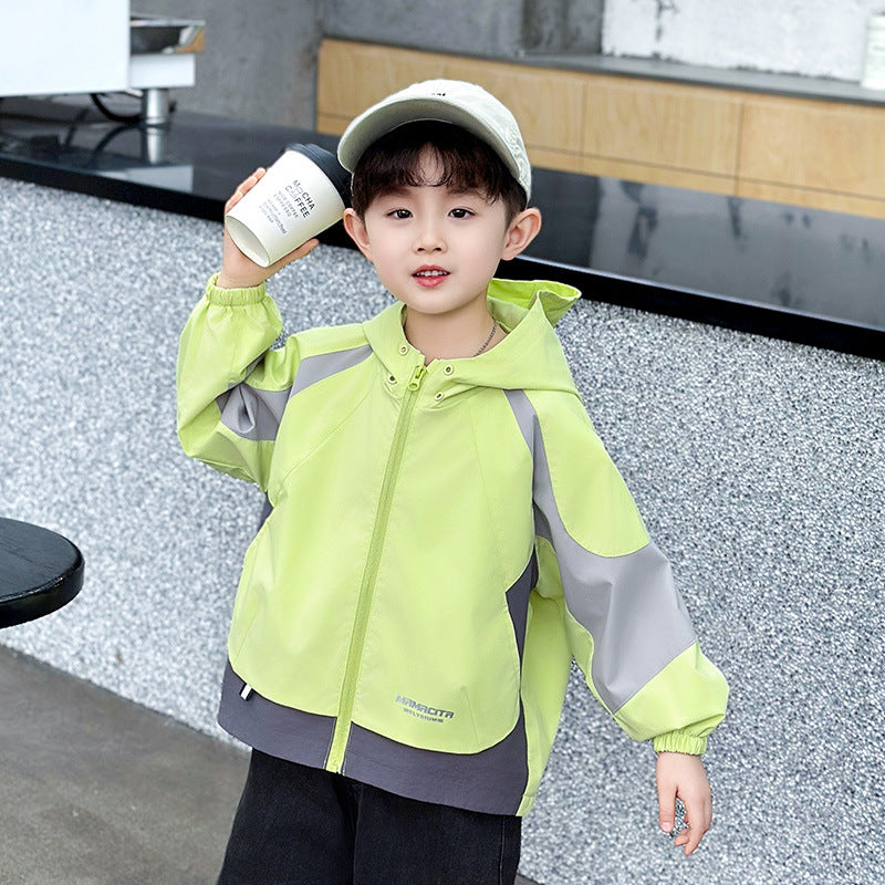 Boys' Windproof Windbreaker Jacket - Stylish Spring Autumn Outerwear