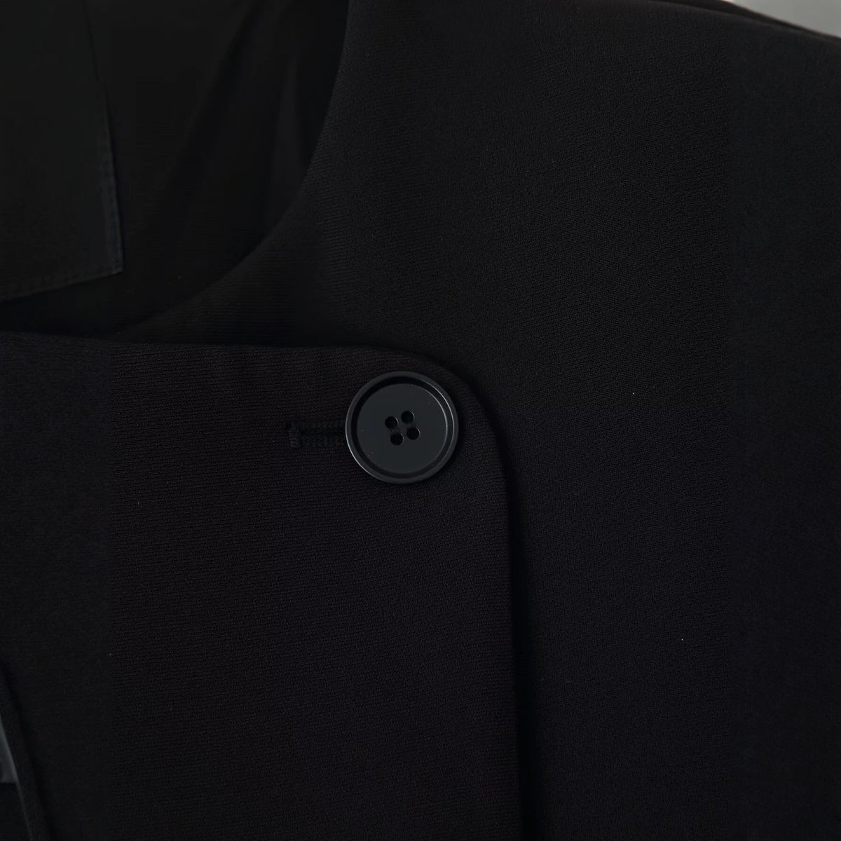 Simple double breasted round neck suit jacket for women