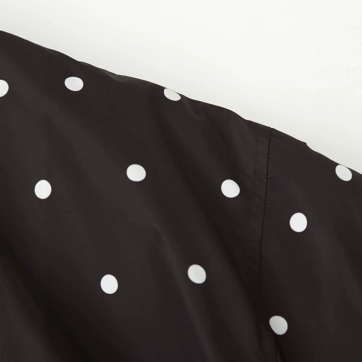 Loose zipper stand up collar polka dot pilot jacket