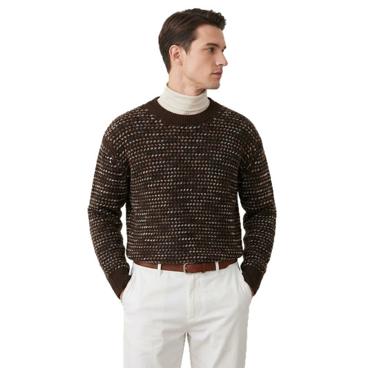 Round neck loose long sleeved sweater
