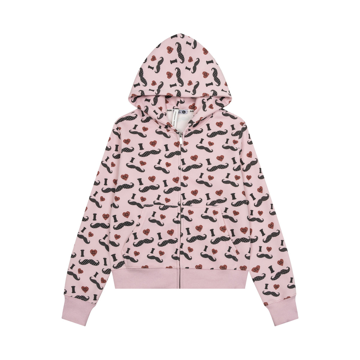 Women's Zip-Up Hoodie Drop Shoulder All-Over Fun Print Sweatshirt Jacket Casual Outerwear